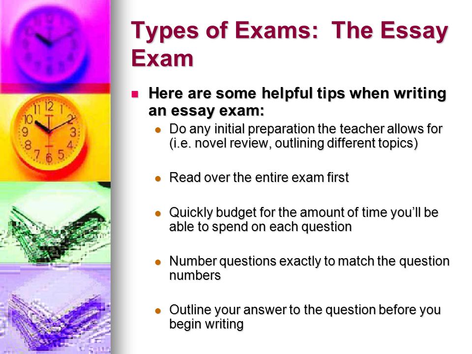 Types of essay exam questions